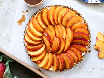 no bake peach tart